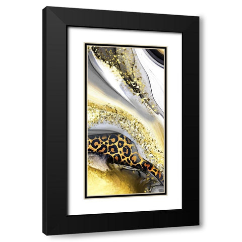 Agate Leopard 1 Black Modern Wood Framed Art Print with Double Matting by Allen, Kimberly