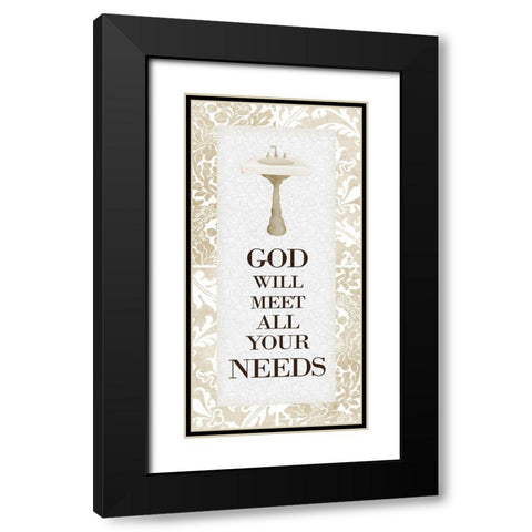 God Will Meet All 1 v2 Black Modern Wood Framed Art Print with Double Matting by Allen, Kimberly