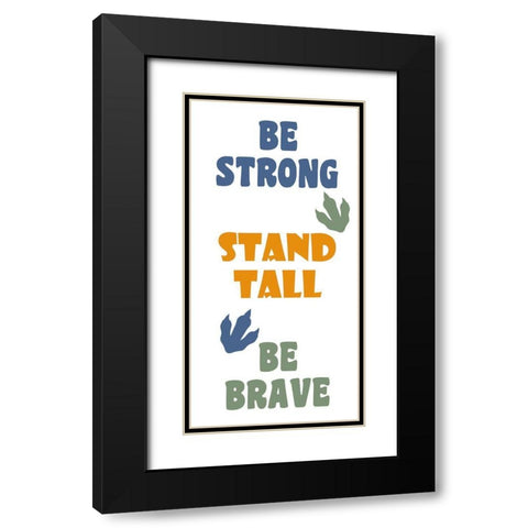 Dino Strong 1 v2 Black Modern Wood Framed Art Print with Double Matting by Allen, Kimberly