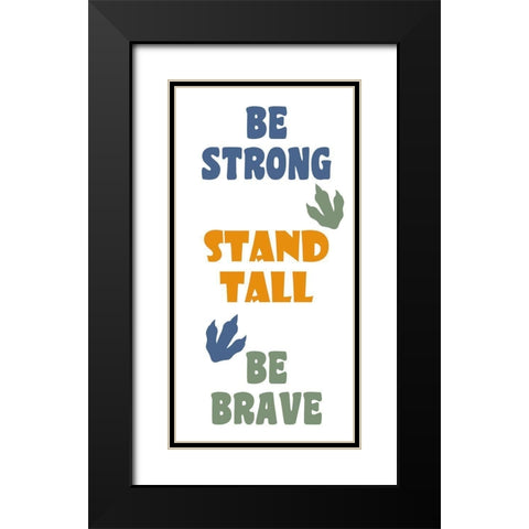 Dino Strong 1 v2 Black Modern Wood Framed Art Print with Double Matting by Allen, Kimberly