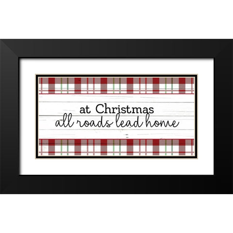 All Roads Black Modern Wood Framed Art Print with Double Matting by Allen, Kimberly