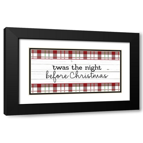 Twas the Night Black Modern Wood Framed Art Print with Double Matting by Allen, Kimberly