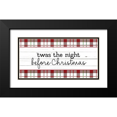 Twas the Night Black Modern Wood Framed Art Print with Double Matting by Allen, Kimberly