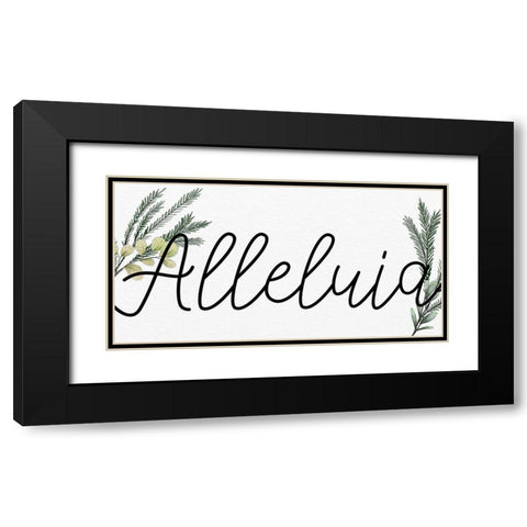 Alleluia panel Black Modern Wood Framed Art Print with Double Matting by Allen, Kimberly