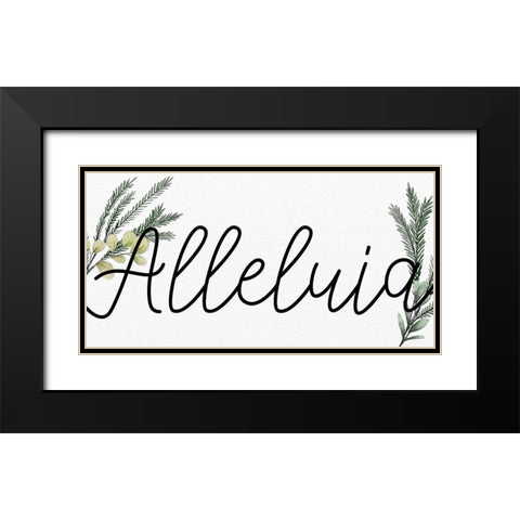 Alleluia panel Black Modern Wood Framed Art Print with Double Matting by Allen, Kimberly