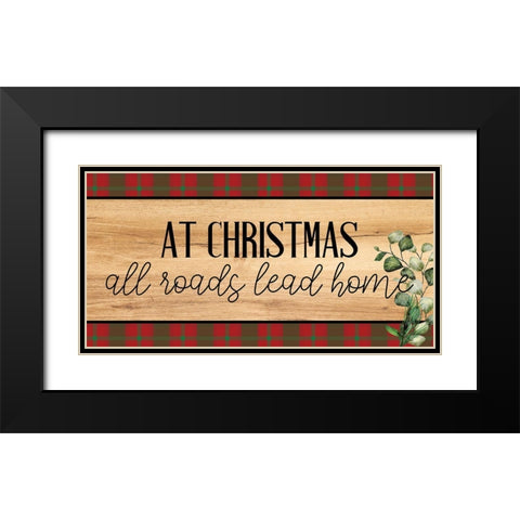 Twas the Night Black Modern Wood Framed Art Print with Double Matting by Allen, Kimberly