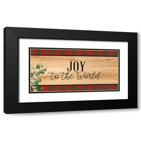 Joy Christmas Black Modern Wood Framed Art Print with Double Matting by Allen, Kimberly