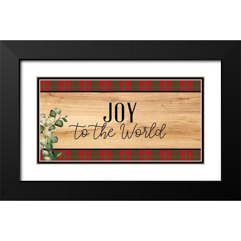 Joy Christmas Black Modern Wood Framed Art Print with Double Matting by Allen, Kimberly