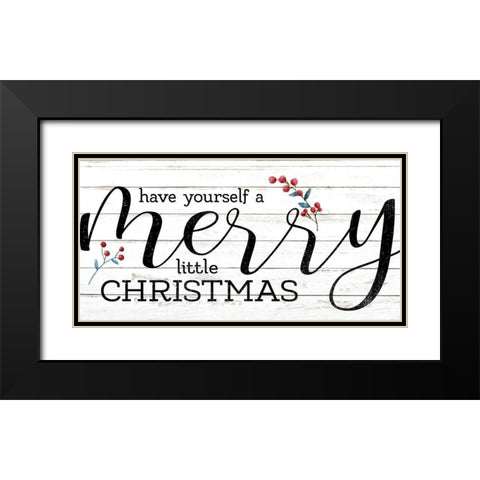 Have Yourself A Merry Black Modern Wood Framed Art Print with Double Matting by Allen, Kimberly