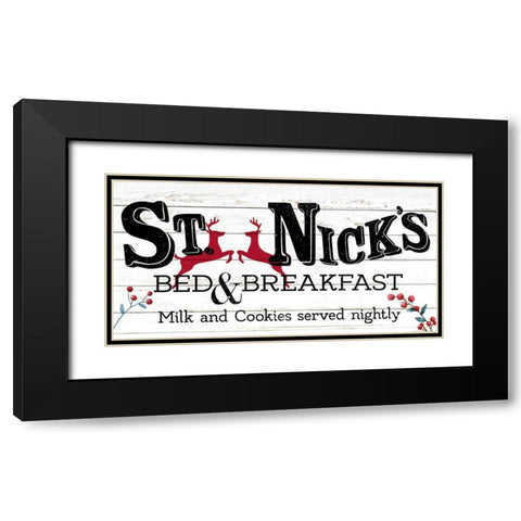 St Nicks Black Modern Wood Framed Art Print with Double Matting by Allen, Kimberly