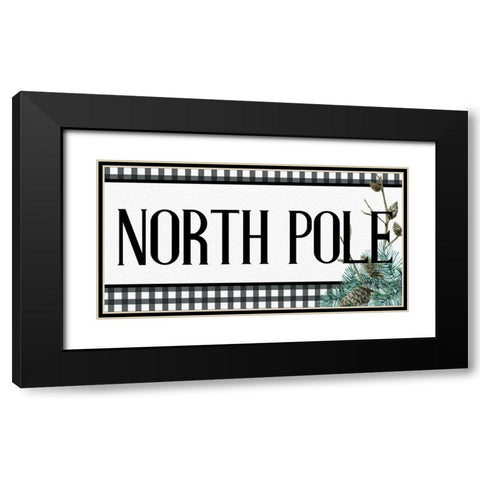 North Pole Plaid Black Modern Wood Framed Art Print with Double Matting by Allen, Kimberly