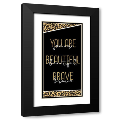 Beautiful Leopard 1 Black Modern Wood Framed Art Print with Double Matting by Allen, Kimberly