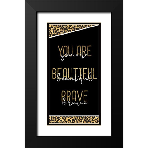 Beautiful Leopard 1 Black Modern Wood Framed Art Print with Double Matting by Allen, Kimberly