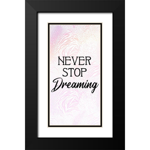 Pink Animals 1 Black Modern Wood Framed Art Print with Double Matting by Allen, Kimberly