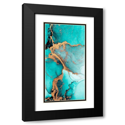 Teal Fashion 1 Black Modern Wood Framed Art Print with Double Matting by Allen, Kimberly