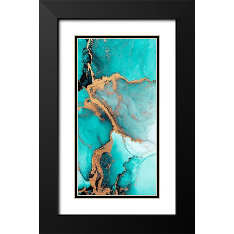Teal Fashion 1 Black Modern Wood Framed Art Print with Double Matting by Allen, Kimberly