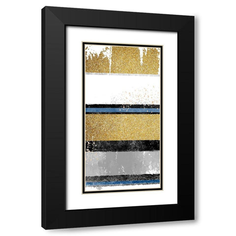 Gorgeous Blue Panel 1 Black Modern Wood Framed Art Print with Double Matting by Allen, Kimberly