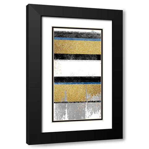 Gorgeous Blue Panel 2 Black Modern Wood Framed Art Print with Double Matting by Allen, Kimberly