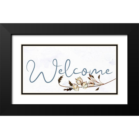 Welcome Black Modern Wood Framed Art Print with Double Matting by Allen, Kimberly