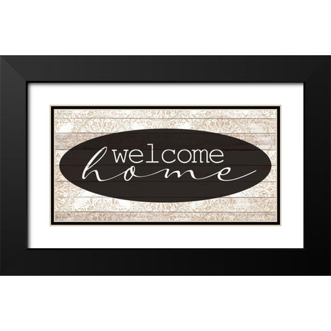 Welcome Home Wood Black Modern Wood Framed Art Print with Double Matting by Allen, Kimberly