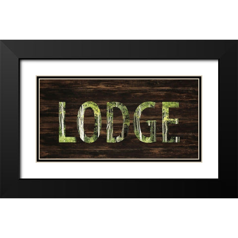 To the Lodge Black Modern Wood Framed Art Print with Double Matting by Allen, Kimberly