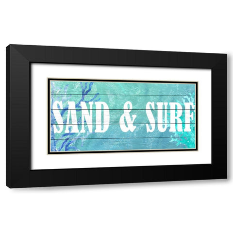 Sand and Surf Black Modern Wood Framed Art Print with Double Matting by Allen, Kimberly