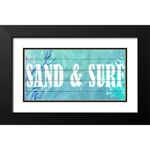 Sand and Surf Black Modern Wood Framed Art Print with Double Matting by Allen, Kimberly