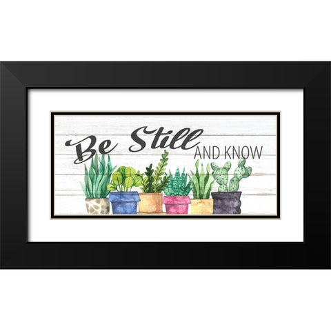Be Still Plants Black Modern Wood Framed Art Print with Double Matting by Allen, Kimberly