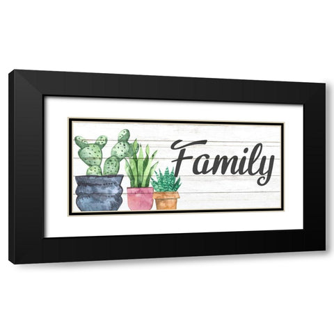 Family Plants Black Modern Wood Framed Art Print with Double Matting by Allen, Kimberly
