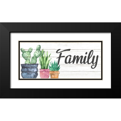 Family Plants Black Modern Wood Framed Art Print with Double Matting by Allen, Kimberly