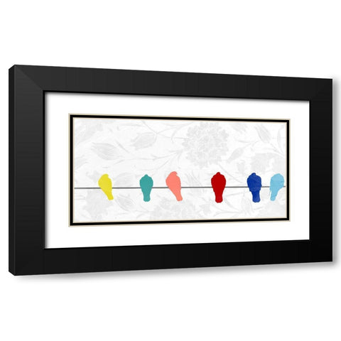 Summer Birds Black Modern Wood Framed Art Print with Double Matting by Allen, Kimberly