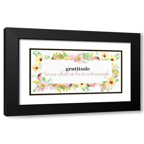 Gratitude Black Modern Wood Framed Art Print with Double Matting by Allen, Kimberly