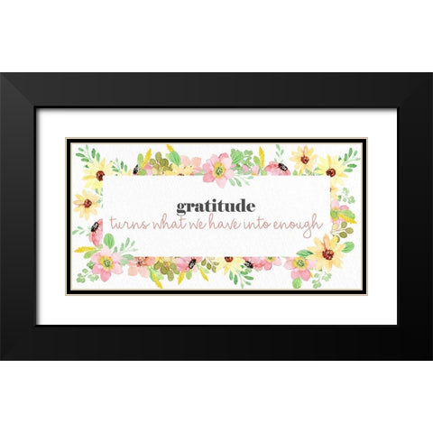 Gratitude Black Modern Wood Framed Art Print with Double Matting by Allen, Kimberly