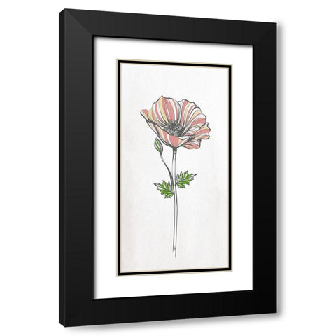 Spring Panel 1 Black Modern Wood Framed Art Print with Double Matting by Allen, Kimberly
