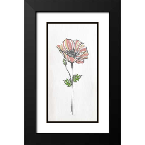 Spring Panel 1 Black Modern Wood Framed Art Print with Double Matting by Allen, Kimberly