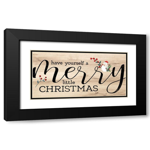A Merry Little Black Modern Wood Framed Art Print with Double Matting by Allen, Kimberly