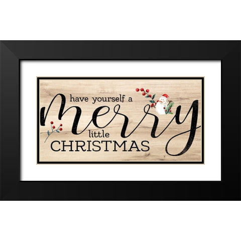 A Merry Little Black Modern Wood Framed Art Print with Double Matting by Allen, Kimberly