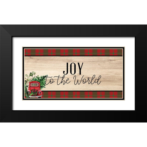 Joy Black Modern Wood Framed Art Print with Double Matting by Allen, Kimberly