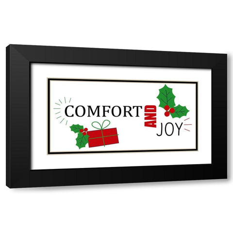 Comfort And Joy Black Modern Wood Framed Art Print with Double Matting by Allen, Kimberly