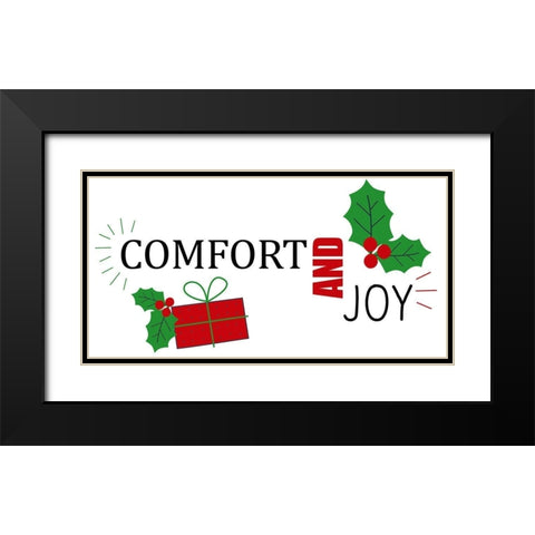 Comfort And Joy Black Modern Wood Framed Art Print with Double Matting by Allen, Kimberly
