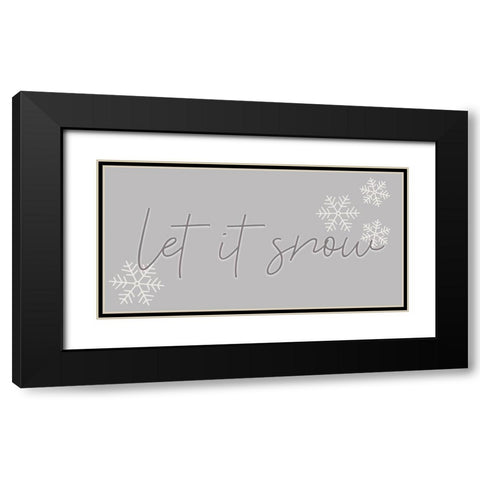 Snow Black Modern Wood Framed Art Print with Double Matting by Allen, Kimberly