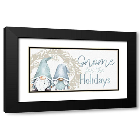 Gnome For The Holidays Black Modern Wood Framed Art Print with Double Matting by Allen, Kimberly