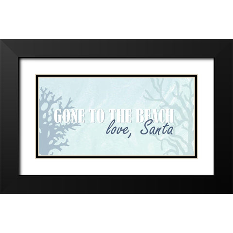 Gone To The Beach Black Modern Wood Framed Art Print with Double Matting by Allen, Kimberly