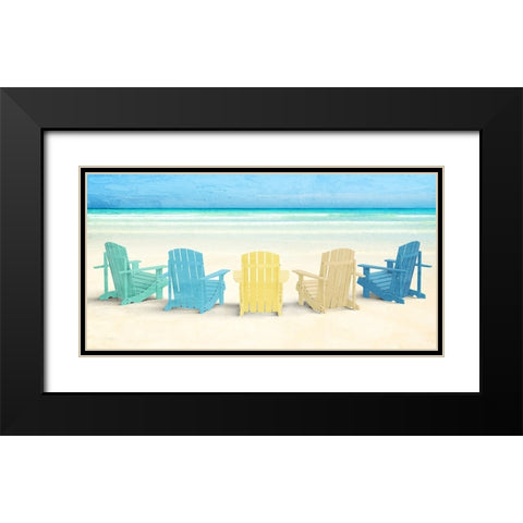 Sea View Black Modern Wood Framed Art Print with Double Matting by Allen, Kimberly