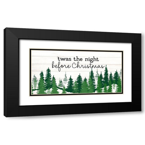 Night Before Christmas Black Modern Wood Framed Art Print with Double Matting by Allen, Kimberly