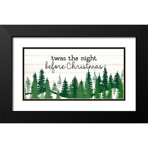 Night Before Christmas Black Modern Wood Framed Art Print with Double Matting by Allen, Kimberly