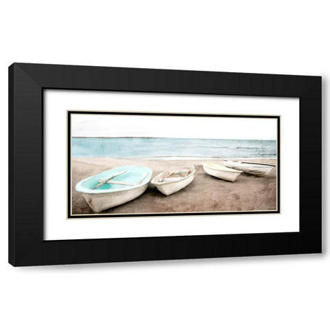 Beached Boats Black Modern Wood Framed Art Print with Double Matting by Allen, Kimberly