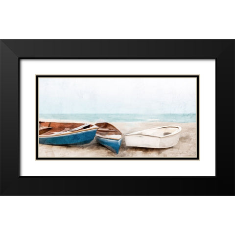 Three Beached Black Modern Wood Framed Art Print with Double Matting by Allen, Kimberly