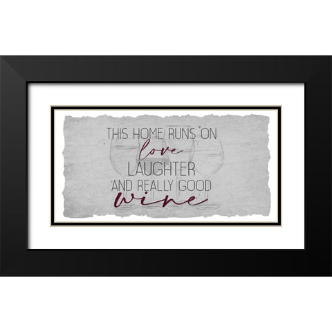 Really Good Wine Black Modern Wood Framed Art Print with Double Matting by Allen, Kimberly