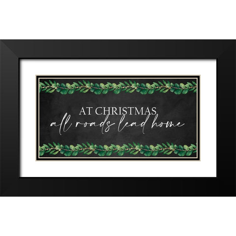 All Roads Lead Home Black Modern Wood Framed Art Print with Double Matting by Allen, Kimberly